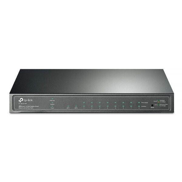 Switch TP-LINK Smart Giga 8P PoE+ e 2 Slots SFP - TL-SG2210P