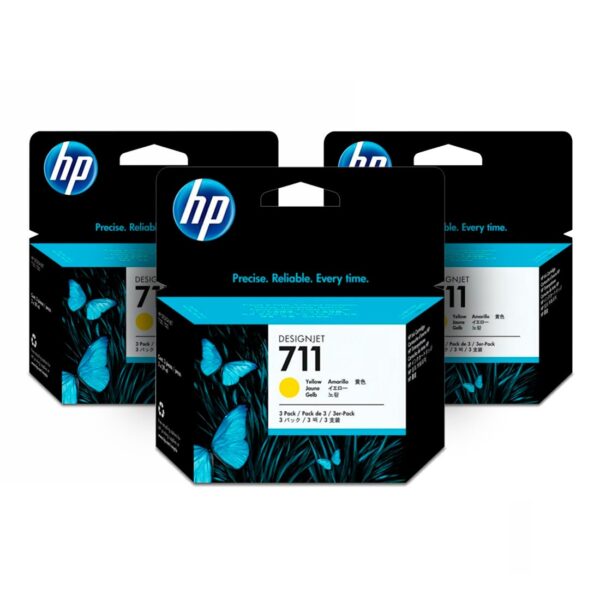 Cartucho de tinta HP 711 Amarelo PLUK 29ml (3 unid) CZ136AB