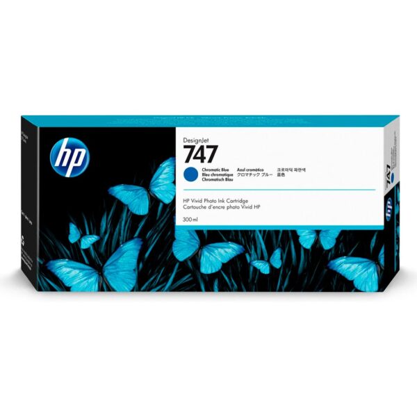 Cartucho de Tinta HP 747 Azul Crom. PLUK 300ml P2V85A