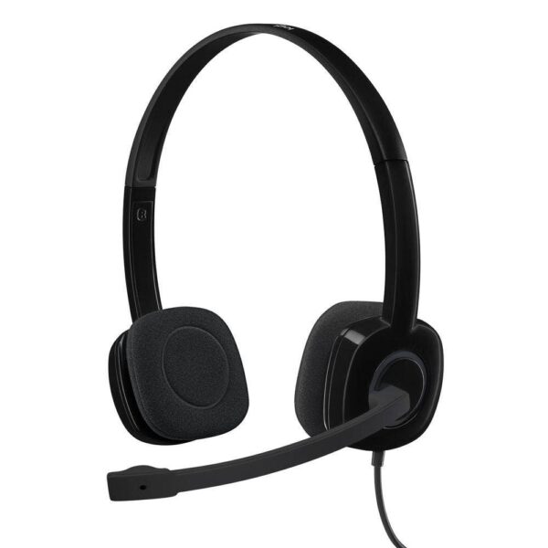 Headset Logitech H151 Preto estéreo analógico 981-000587