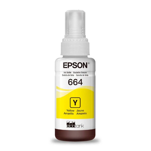 Refil de Tinta Epson T664 Amarelo 70ml - T664420-AL