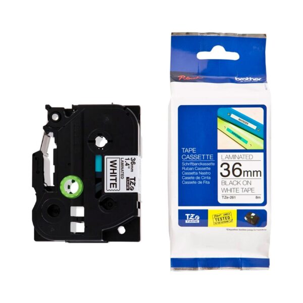 Fita Brother Preto/Branco para Rotuladores - TZE261