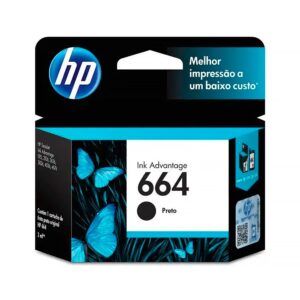 Cartucho de Tinta HP 664 Preto - F6V29AB