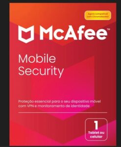 Mobile Security McAfee 1 dispositivo 1 ano Android e iOS ESD - MMB31BNR1