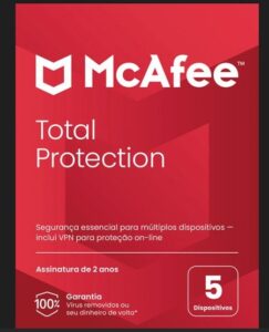 Total Protection McAfee 5 dispositivos 2 anos ESD - MTP32BNR5