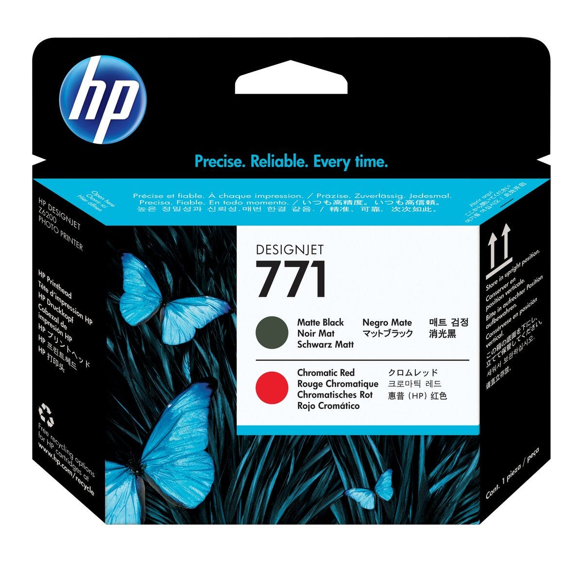 Produto: Cabeça de Impressão HP 771A Preto Fosco/Vermelho PLUK CE017A