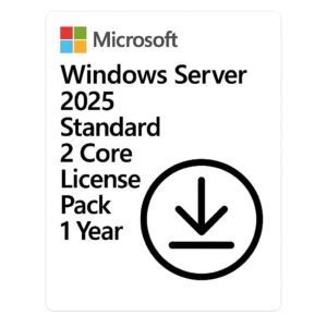 Windows Server 2025 Microsoft Standard 2 Core License Pack 1 Ano CSP - DG7GMGF0PWHC-004