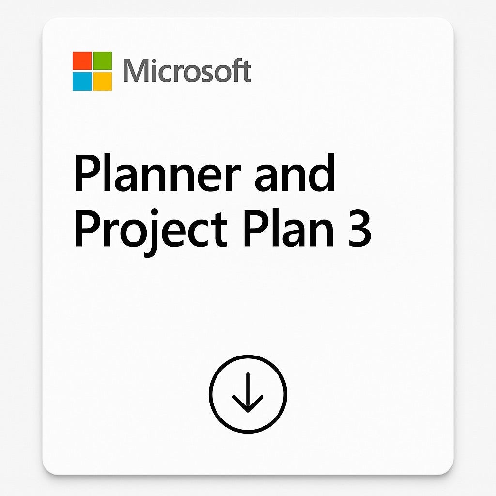 Produto: Microsoft Planner and Project Plan 3 1 Ano CSP - CFQ7TTC0HDB0-002