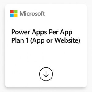 Produto: Microsoft Power Apps Per App Plan 1 App or Website 1 Ano CSP - CFQ7TTC0J4GS-002