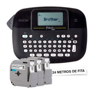 Produto: Rotulador Eletrônico Brother PT-M95BKBP P-Touch Portátil Preto com 3 fitas - PTM95BKBP