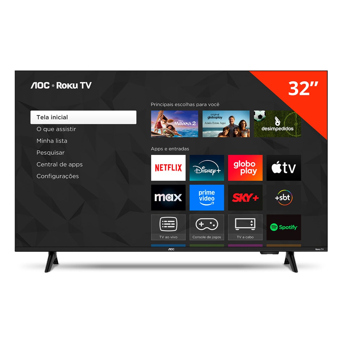 Produto: Smart TV AOC 32" Roku TV HD - 32S5155/78G