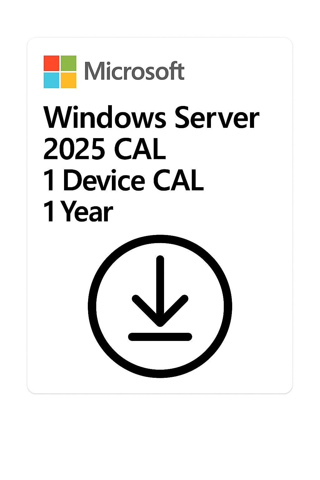 Produto: Windows Server 2025 Microsoft 1 Dispositivo CAL 1 Ano CSP - DG7GMGF0PWHT-003