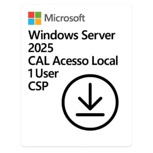 Produto: Windows Server 2025 Microsoft CAL Acesso Local 1 Usuário Perpétuo CSP - DG7GMGF0PWHT-002