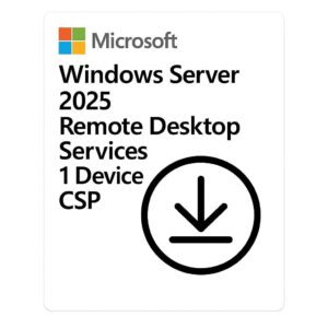 Produto: Windows Server 2025 Microsoft Remote Desktop Services 1 Dispositivo CAL Perpétuo CSP - DG7GMGF0PWHB-001