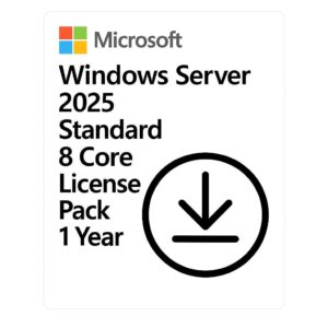 Produto: Windows Server Standard 2025 Microsoft 8 Core License Pack 1 Ano CSP - DG7GMGF0PWHC-002